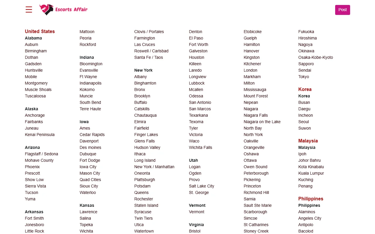 Screenshot of Escortsaffair